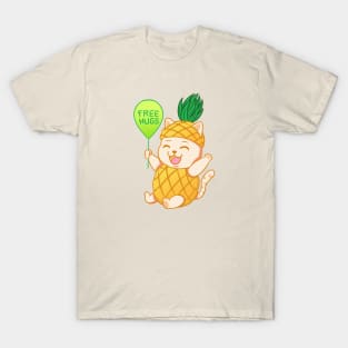 Fruit Cat : Pineapple Free Hugs T-Shirt